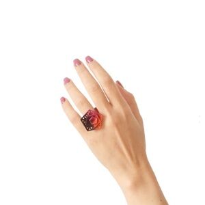 VARILY NWOT Cocktail Ring Perforated Vertigo, Size 7